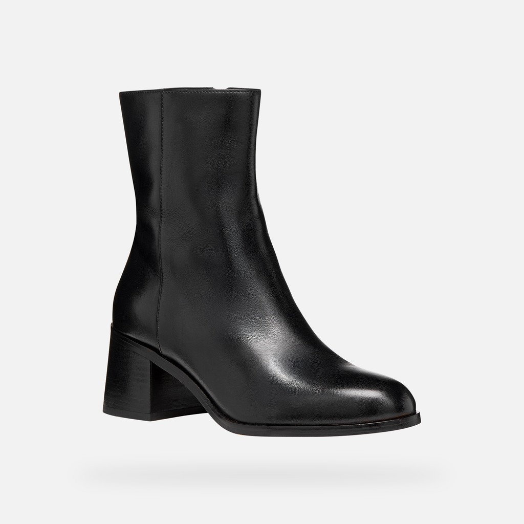 Bottines &agrave; talon ALNOIRE FEMME Noir - image number 4 | GEOX