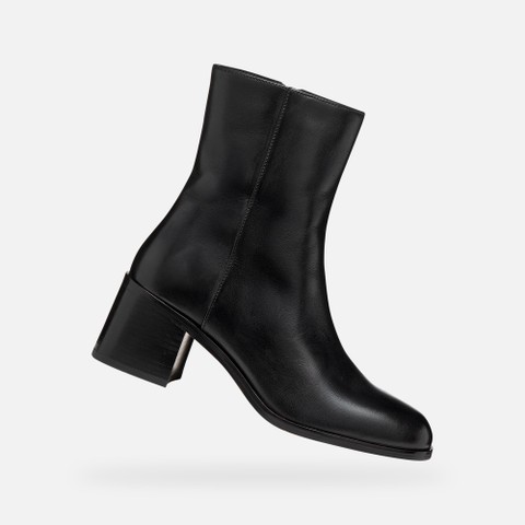 Bottines &agrave; talon ALNOIRE FEMME Noir | GEOX