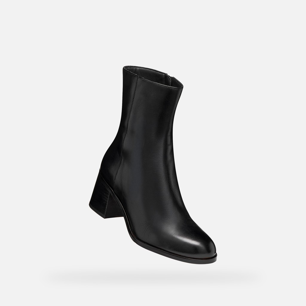 Bottines &agrave; talon ALNOIRE FEMME Noir - image number 6 | GEOX