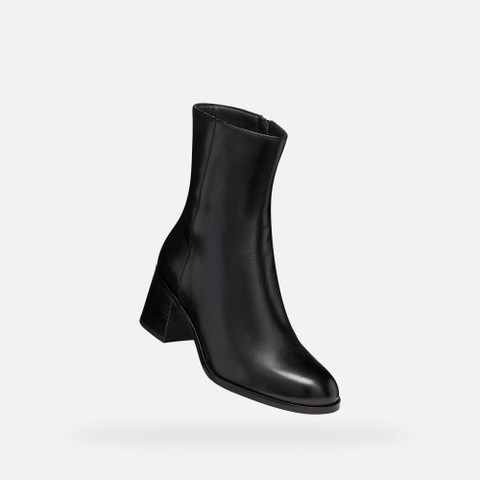 Bottines &agrave; talon ALNOIRE FEMME Noir - image number 6 | GEOX