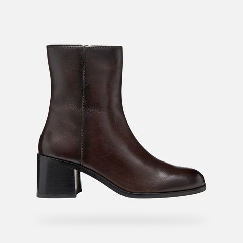 Botines de tac&oacute;n ALNOIRE MUJER Marr&oacute;n - image number 3 | GEOX