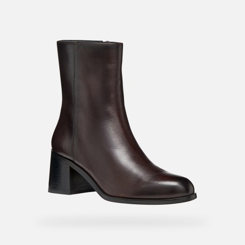 Botines de tac&oacute;n ALNOIRE MUJER Marr&oacute;n - image number 4 | GEOX