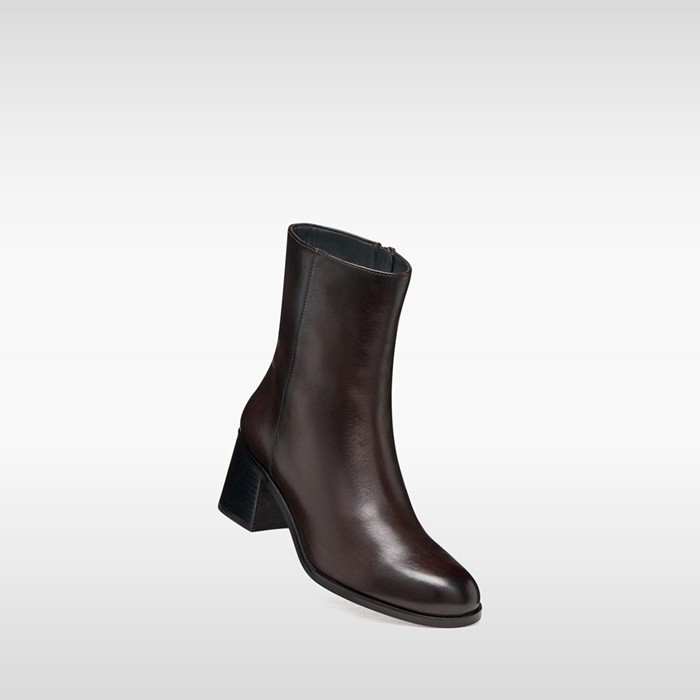 Botines de tac&oacute;n ALNOIRE MUJER Marr&oacute;n | GEOX