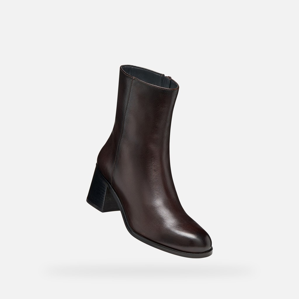 Botines de tac&oacute;n ALNOIRE MUJER Marr&oacute;n - image number 6 | GEOX