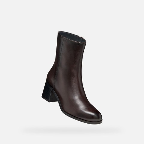 Botines de tac&oacute;n ALNOIRE MUJER Marr&oacute;n - image number 6 | GEOX
