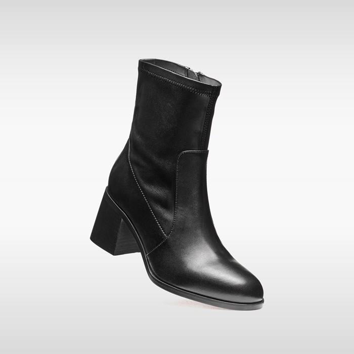 Bottines &agrave; talon ALNOIRE FEMME Noir | GEOX