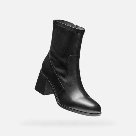 Bottines &agrave; talon ALNOIRE FEMME Noir - image number 4 | GEOX