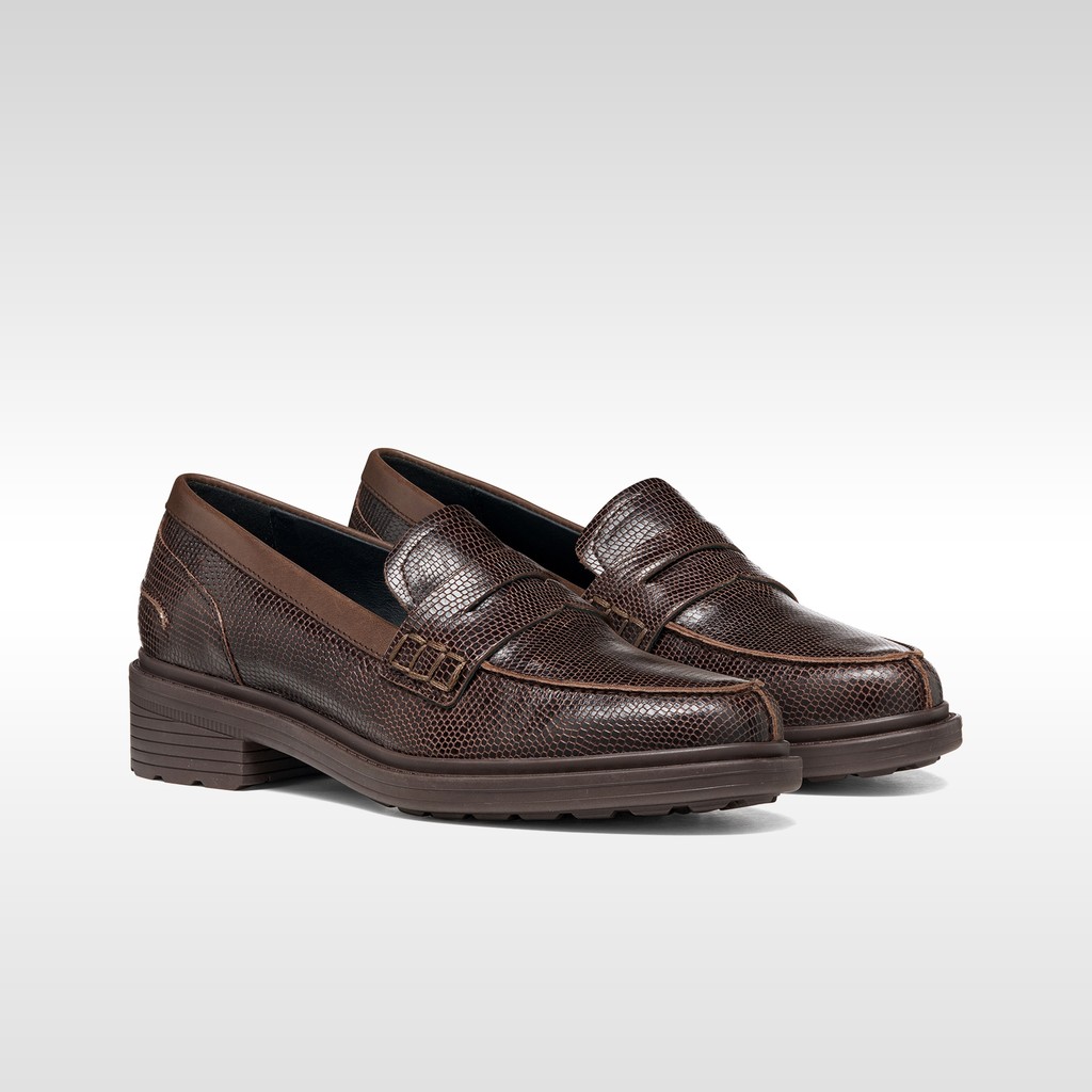 Leather loafers WALK PLEASURE B WOMAN Dark Brown - image number 7 | GEOX