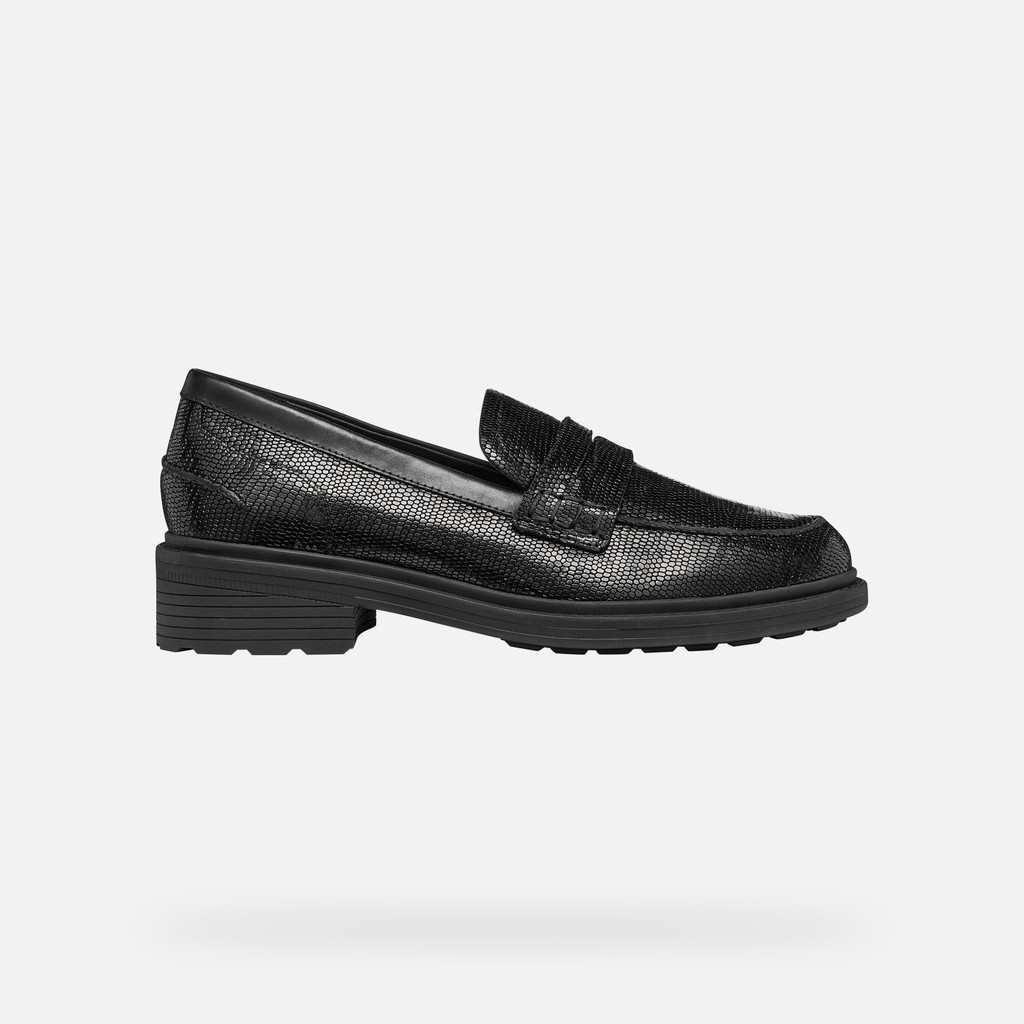 Leather loafers WALK PLEASURE B WOMAN Black - image number 1 | GEOX