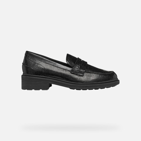 Leather loafers WALK PLEASURE B WOMAN Black - image number 1 | GEOX