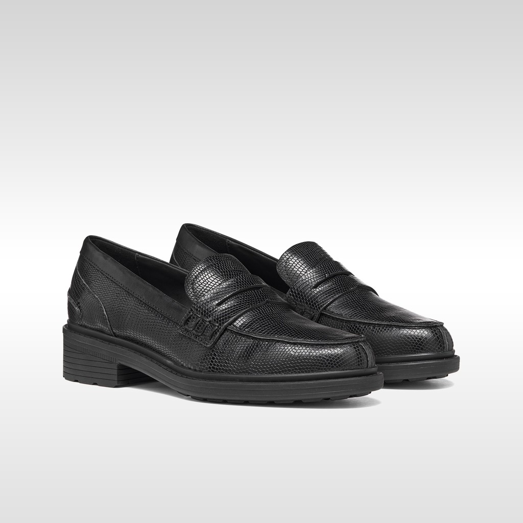 Leather loafers WALK PLEASURE B WOMAN Black - image number 7 | GEOX