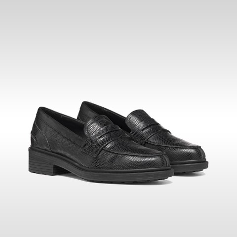Leather loafers WALK PLEASURE B WOMAN Black - image number 7 | GEOX