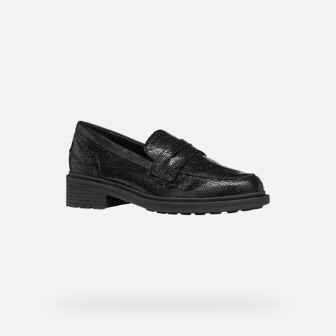 Leather loafers WALK PLEASURE B WOMAN Black - image number 2 | GEOX