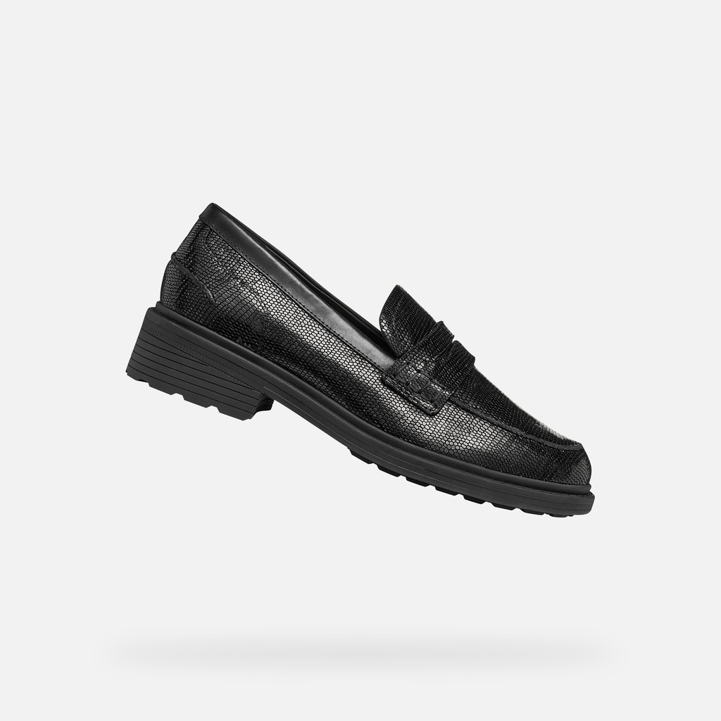 Leather loafers WALK PLEASURE B WOMAN Black - image number 0 | GEOX