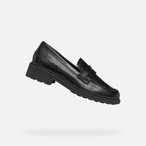 Leather loafers WALK PLEASURE B WOMAN Black | GEOX
