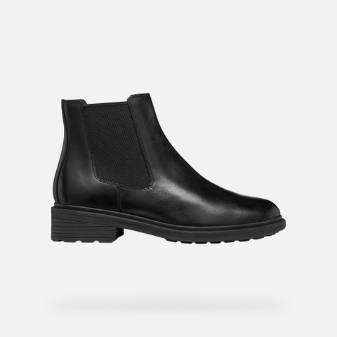 Leather ankle boots WALK PLEASURE B WOMAN Black - image number 1 | GEOX