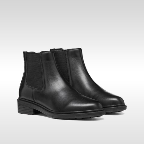 Leather ankle boots WALK PLEASURE B WOMAN Black - image number 7 | GEOX