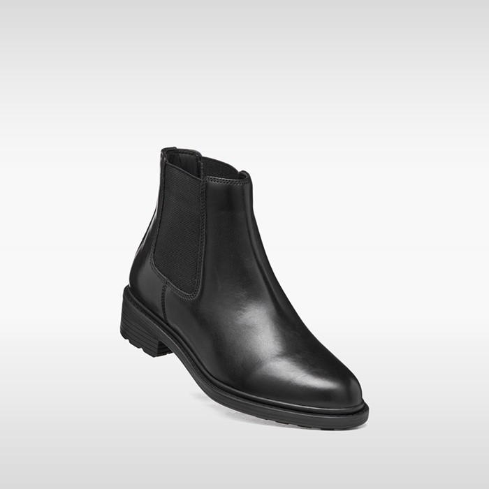 Leather ankle boots WALK PLEASURE B WOMAN Black | GEOX