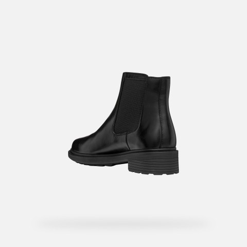 Leather ankle boots WALK PLEASURE B WOMAN Black - image number 3 | GEOX