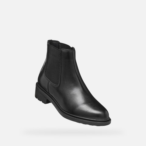 Leather ankle boots WALK PLEASURE B WOMAN Black - image number 4 | GEOX