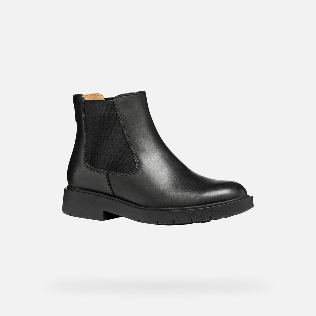 Leather ankle boots SPHERICA EC1 B WOMAN Black - image number 2 | GEOX