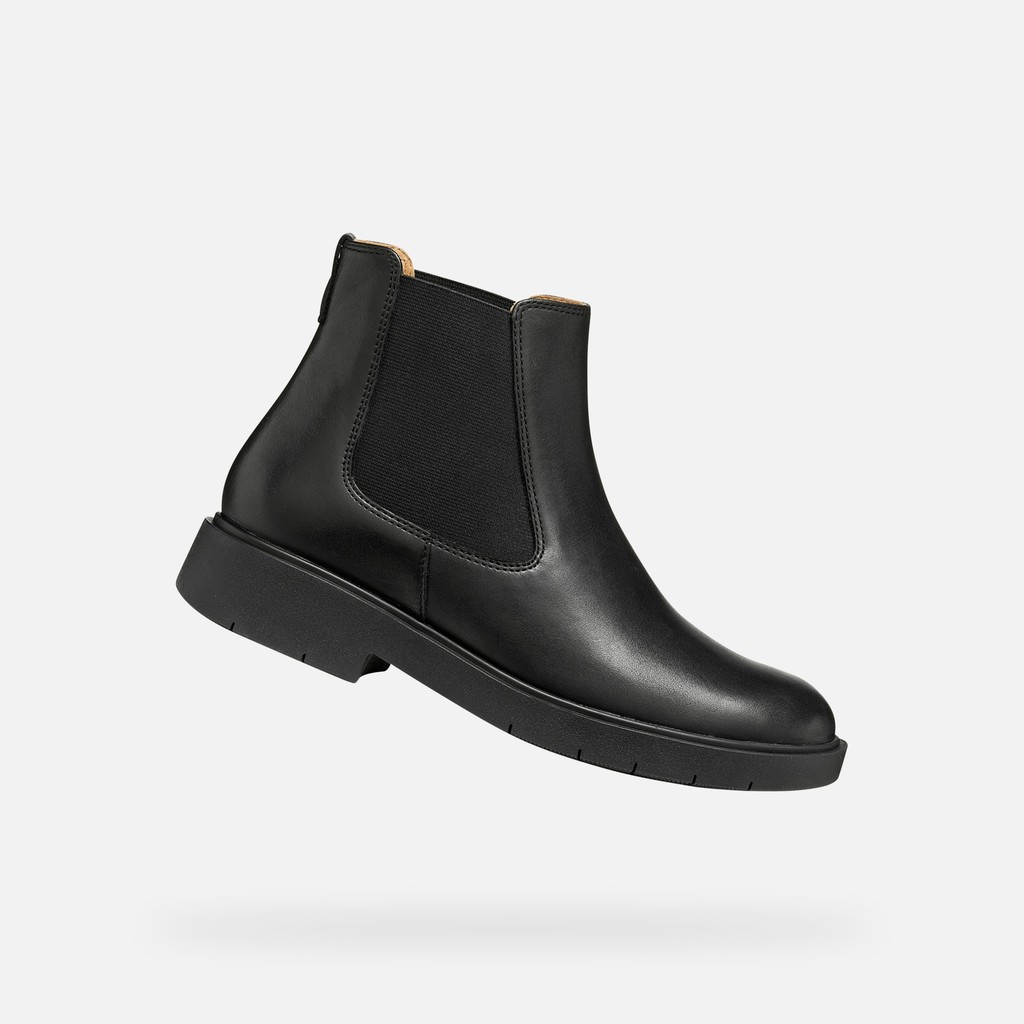 Leather ankle boots SPHERICA EC1 B WOMAN Black - image number 0 | GEOX