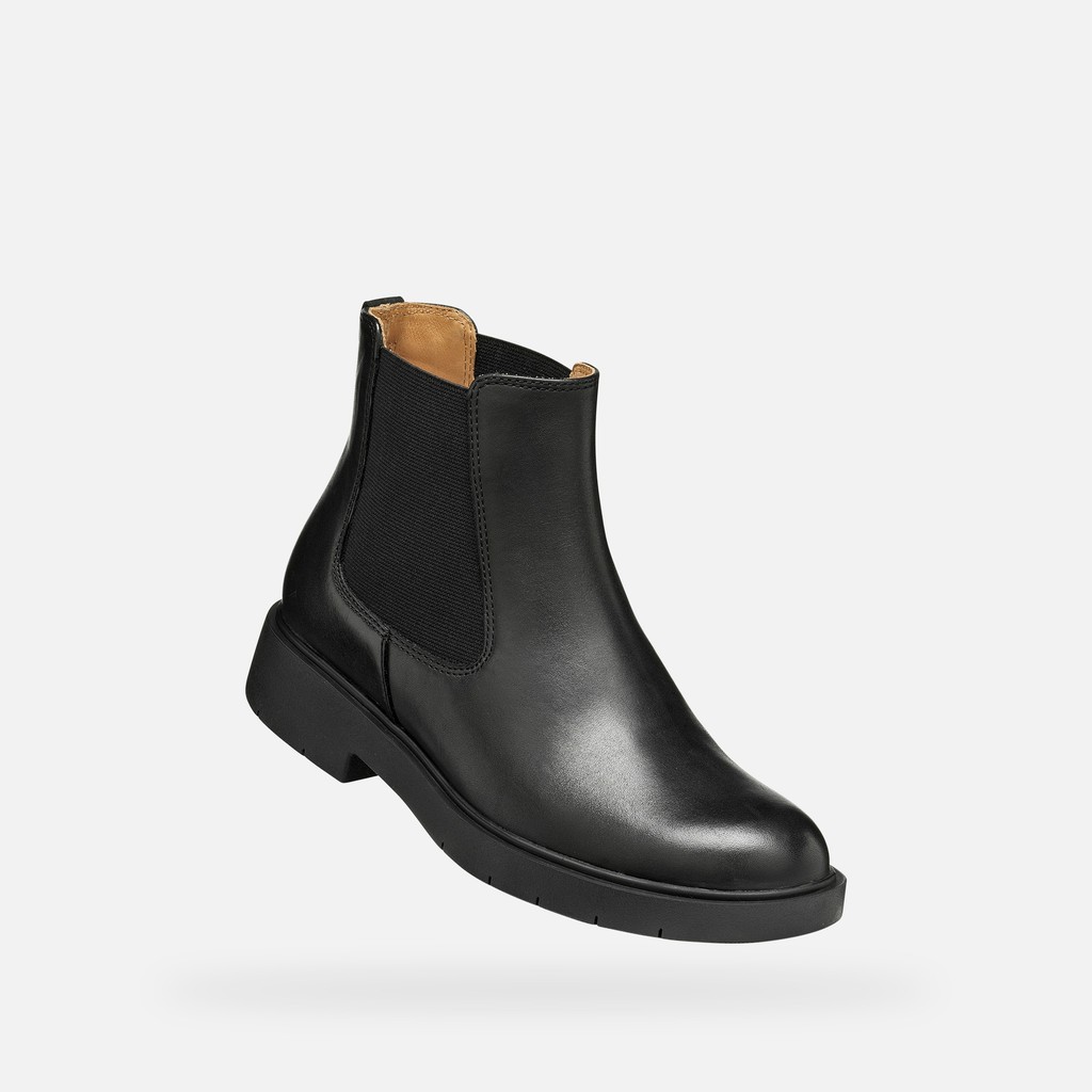 Leather ankle boots SPHERICA EC1 B WOMAN Black - image number 4 | GEOX