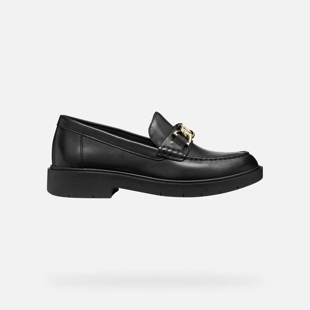 Leather loafers SPHERICA EC1 B WOMAN Black - image number 1 | GEOX