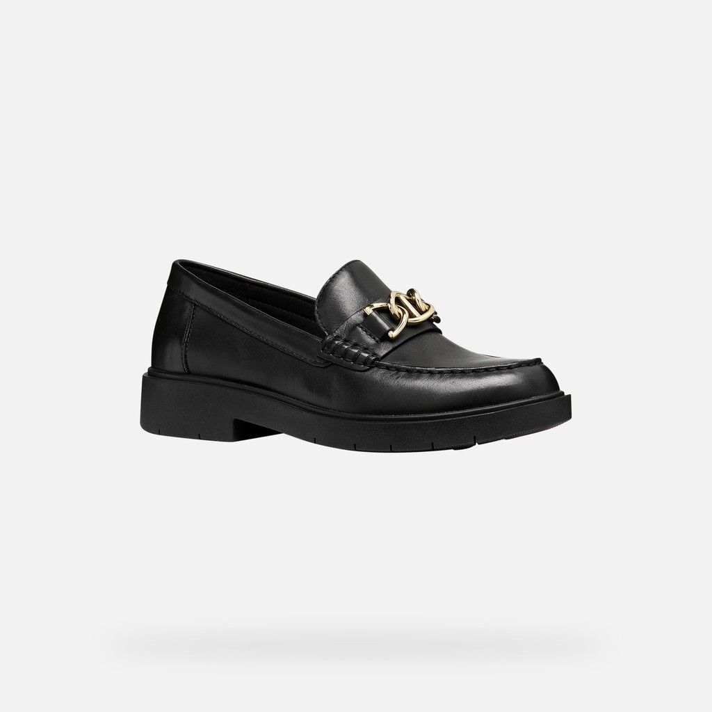 Leather loafers SPHERICA EC1 B WOMAN Black - image number 2 | GEOX