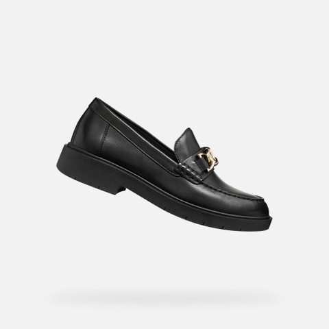 Leather loafers SPHERICA EC1 B WOMAN Black | GEOX