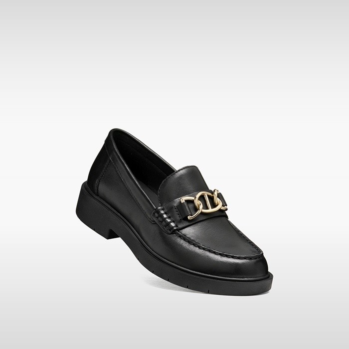 Leather loafers SPHERICA EC1 B WOMAN Black | GEOX