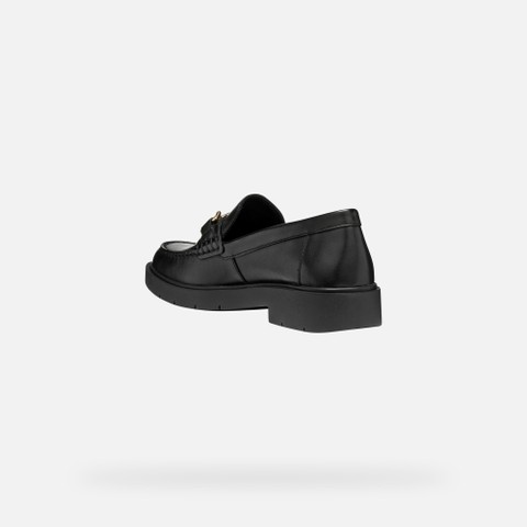 Leather loafers SPHERICA EC1 B WOMAN Black - image number 3 | GEOX