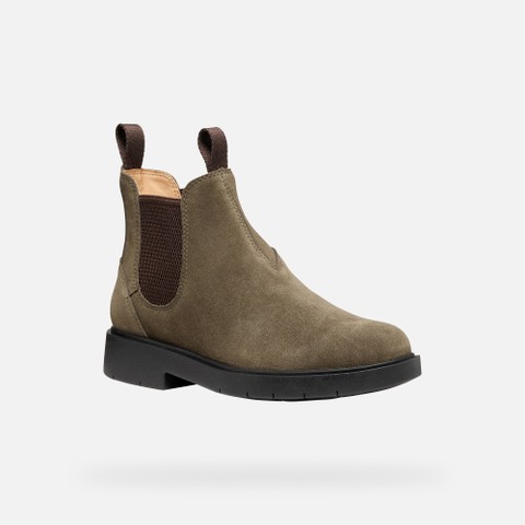 Bottines Chelsea SPHERICA EC1 B FEMME Vert militaire/Marron - image number 2 | GEOX