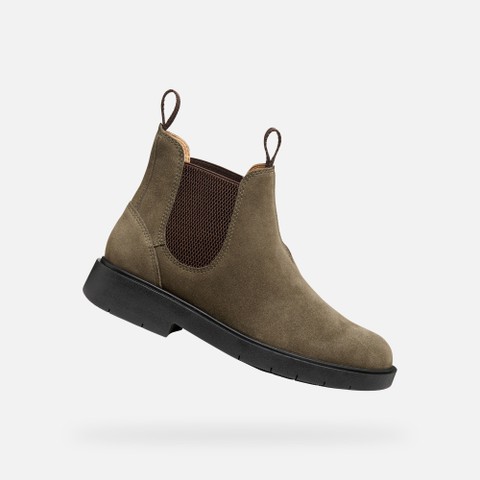 Bottines Chelsea SPHERICA EC1 B FEMME Vert militaire/Marron | GEOX