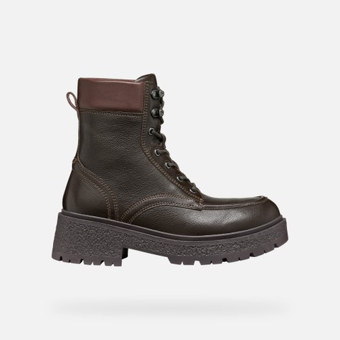 Combat boots EIVETTE WOMAN Chocolate - image number 2 | GEOX