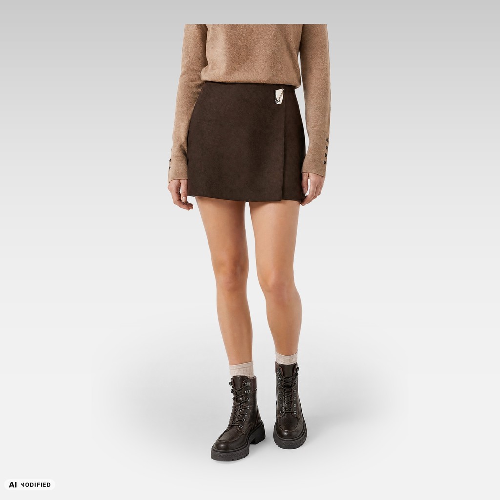 Combat boots EIVETTE WOMAN Chocolate - image number 1 | GEOX