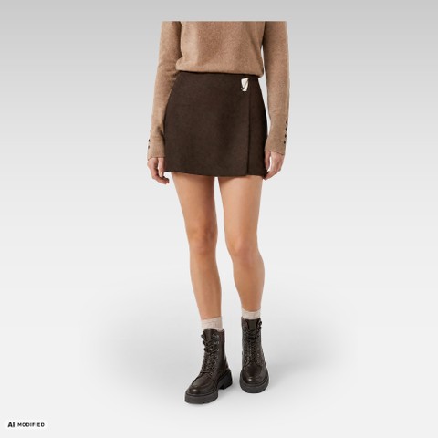 Combat boots EIVETTE WOMAN Chocolate - image number 1 | GEOX
