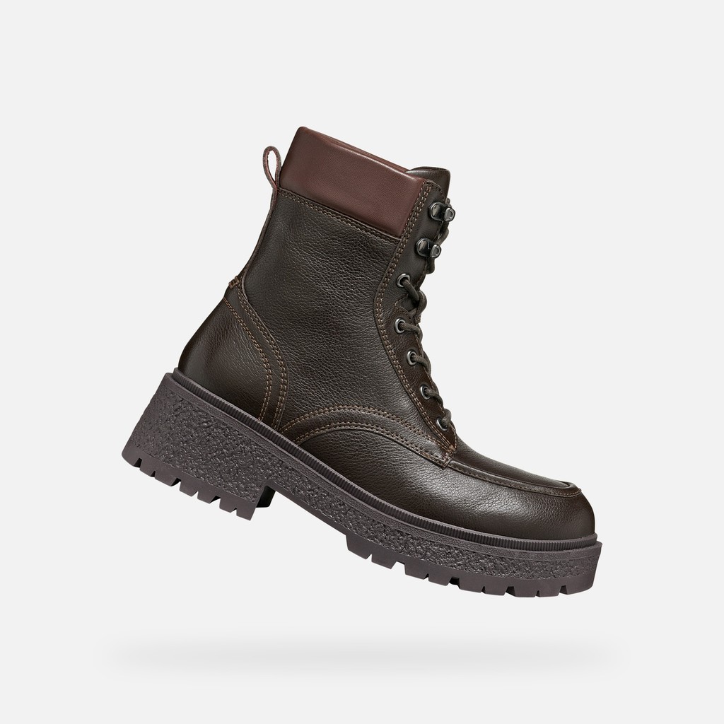 Combat boots EIVETTE WOMAN Chocolate - image number 0 | GEOX