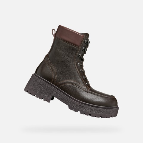 Combat boots EIVETTE WOMAN Chocolate - image number 0 | GEOX