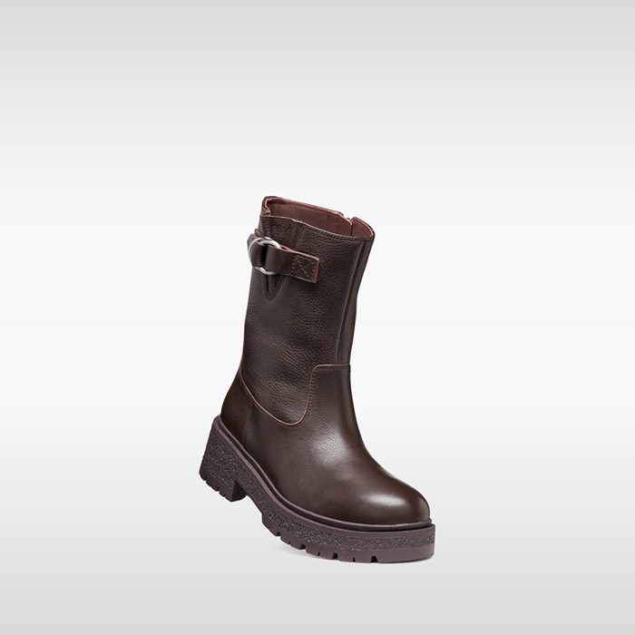 Biker boots EIVETTE WOMAN Chocolate | GEOX