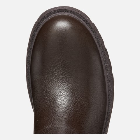 Leather high boots EIVETTE WOMAN Chocolate - image number 7 | GEOX
