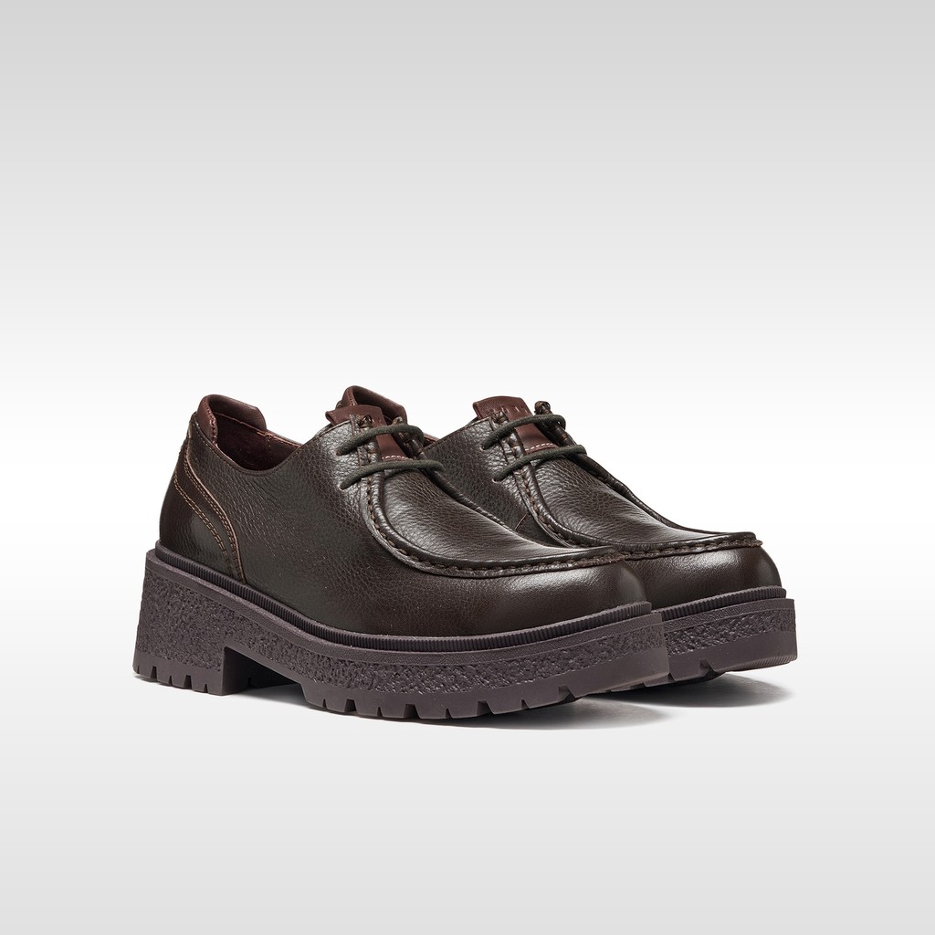Lace up dress shoes EIVETTE WOMAN Chocolate - image number 8 | GEOX