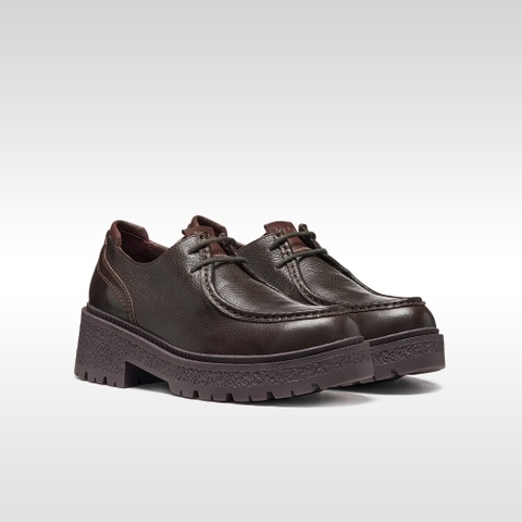 Lace up dress shoes EIVETTE WOMAN Chocolate - image number 8 | GEOX