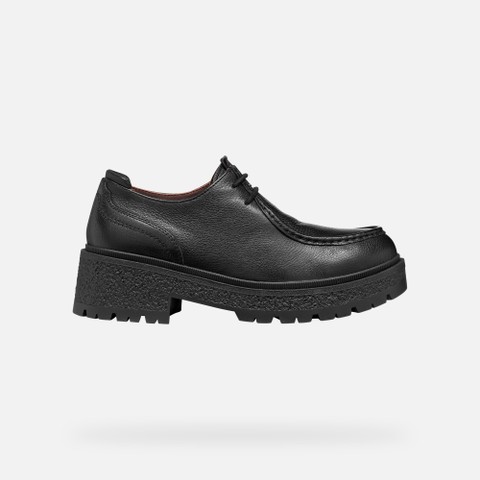 Elegante Schn&uuml;rschuhe EIVETTE DAME Schwarz - image number 2 | GEOX