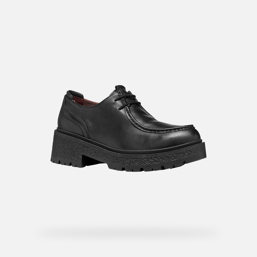 Elegante Schn&uuml;rschuhe EIVETTE DAME Schwarz - image number 3 | GEOX