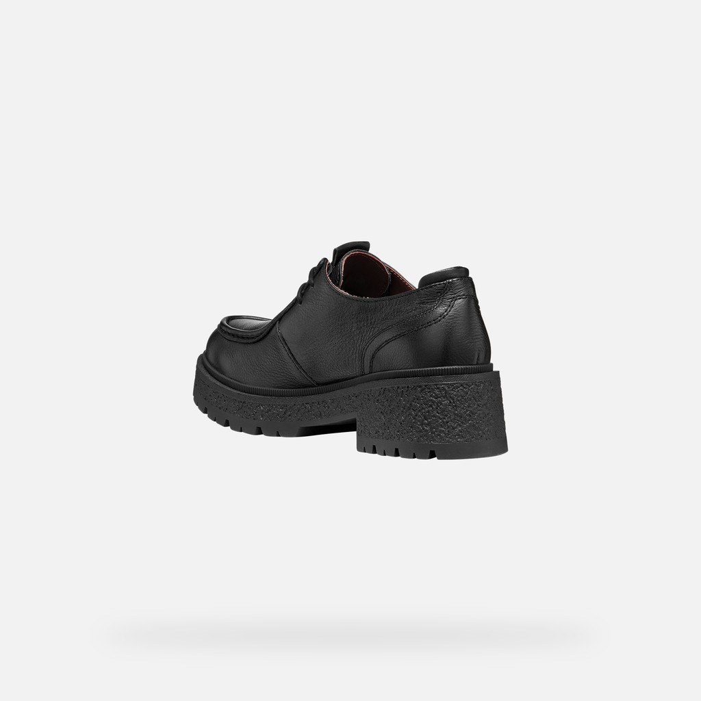 Elegante Schn&uuml;rschuhe EIVETTE DAME Schwarz - image number 4 | GEOX