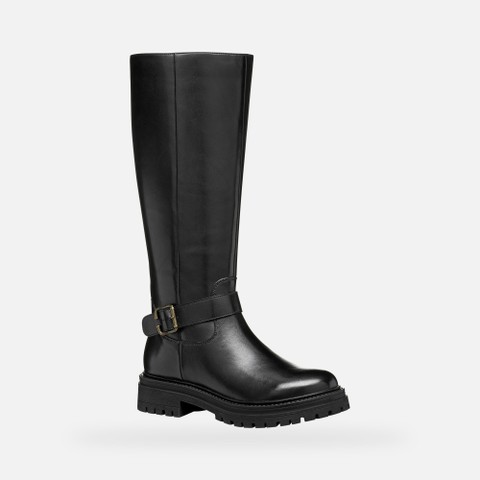 Leather high boots IRIDEA WOMAN Black - image number 2 | GEOX