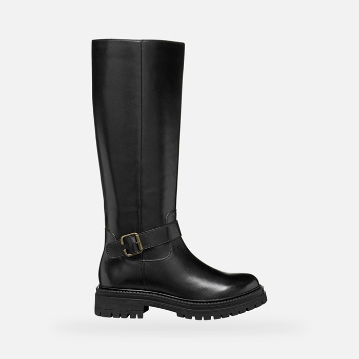 Botas altas de cuero IRIDEA MUJER Negro | GEOX
