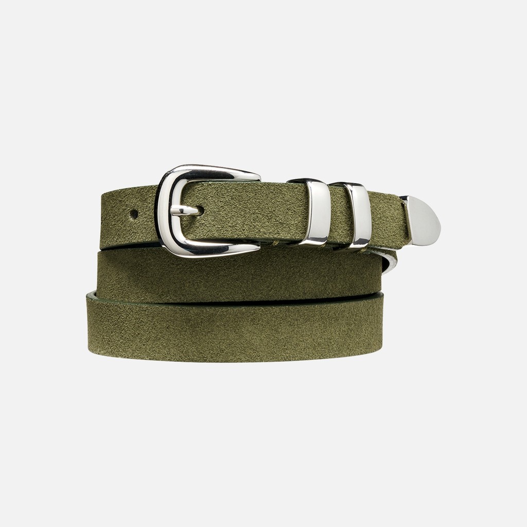 Leather belt BELT WOMAN Military - image number 0 | GEOX