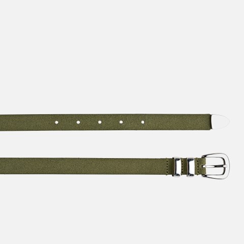 Leather belt BELT WOMAN Military - image number 1 | GEOX